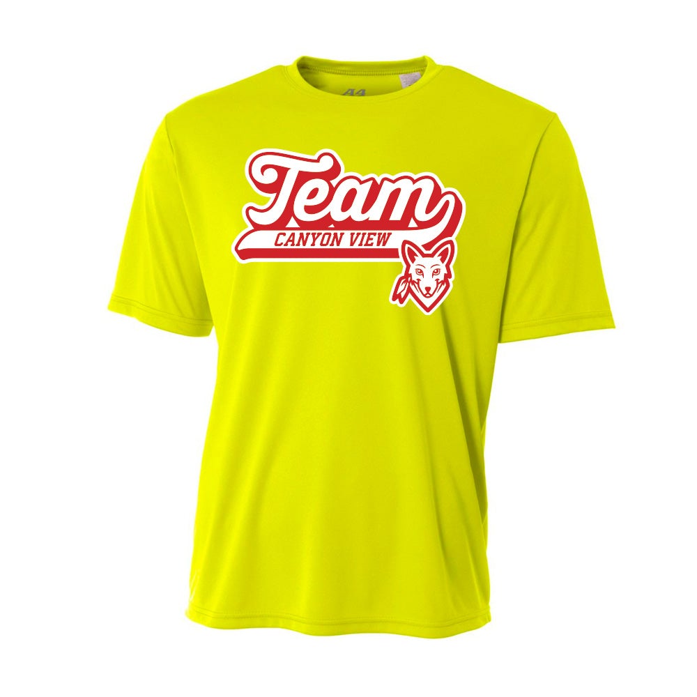 Canyon View Coyotes Youth Short Sleeve Performance Tee - Team Design