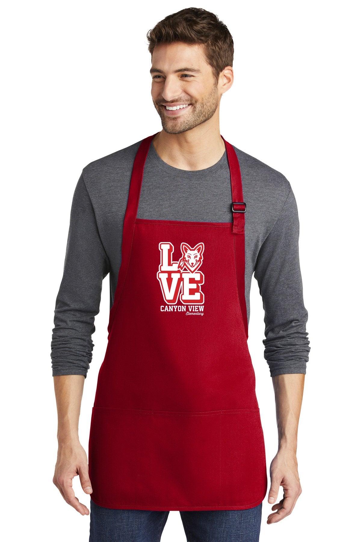 CANYON VIEW COYOTES APRON - LOVE DESIGN