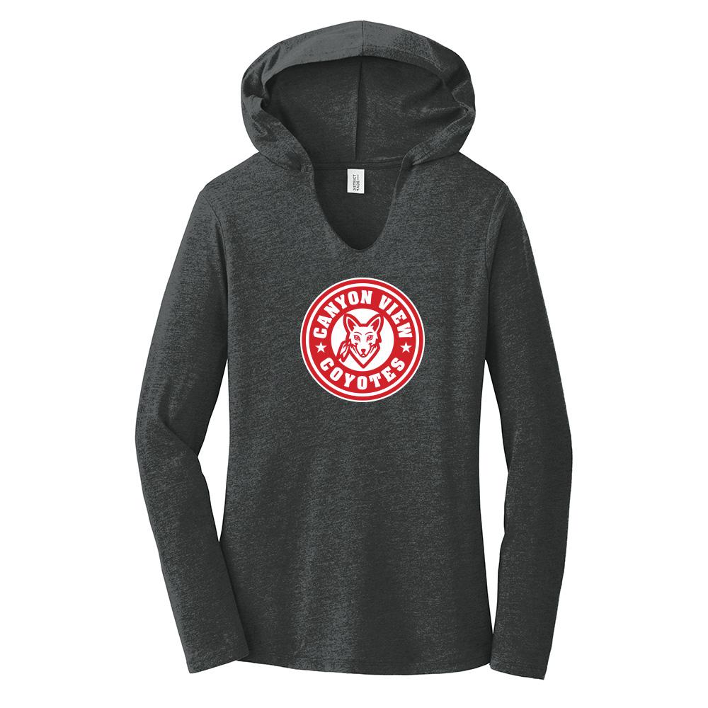 Canyon View Coyotes Women's Hooded Long Sleeve Tee