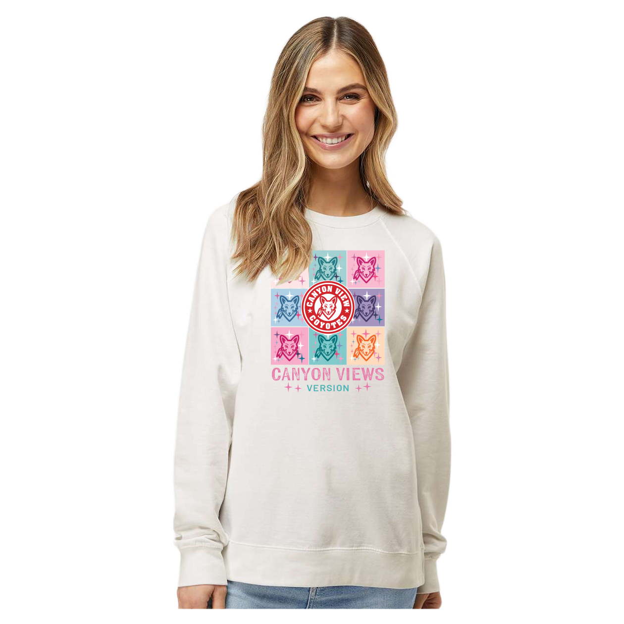 CT COYOTE NATION LIGHTWEIGHT LOOPBACK TERRY CREWNECK SWEATSHIRT