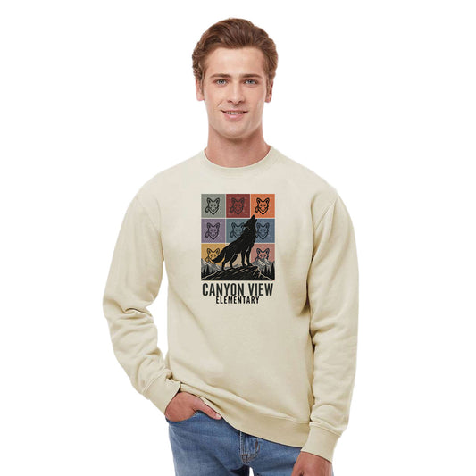 CV COYOTE NATION MIDWEIGHT PIGMENT-DYED CREWNECK SWEATSHIRT