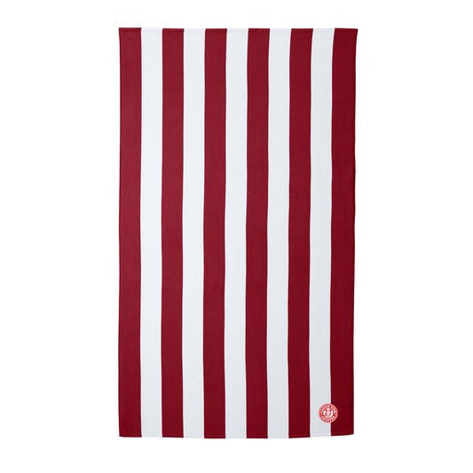 CV CIRLCE LOGO EMBROIDERY CABANA STRIPE BEACH TOWEL