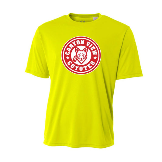 Canyon View Coyotes Youth Short Sleeve Performance Tee - Circle Design