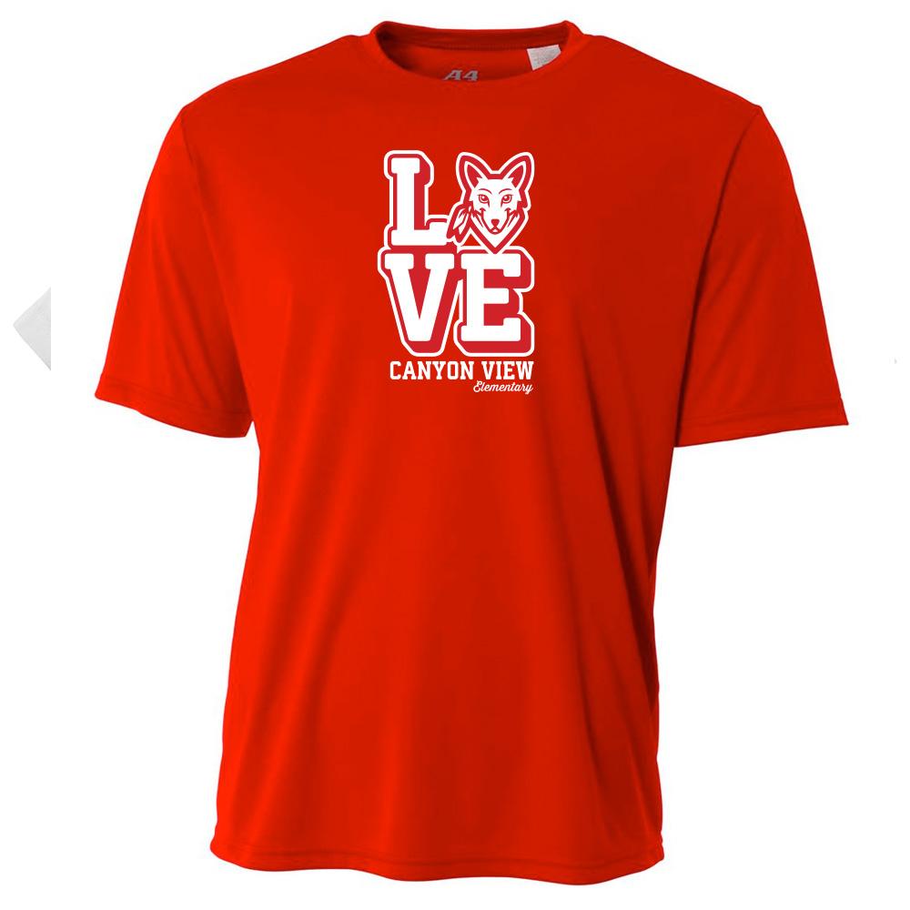Canyon View Coyotes Youth Short Sleeve Performance Tee - Love Design