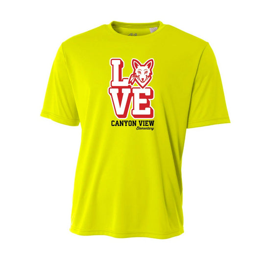 Canyon View Coyotes Youth Short Sleeve Performance Tee - Love Design