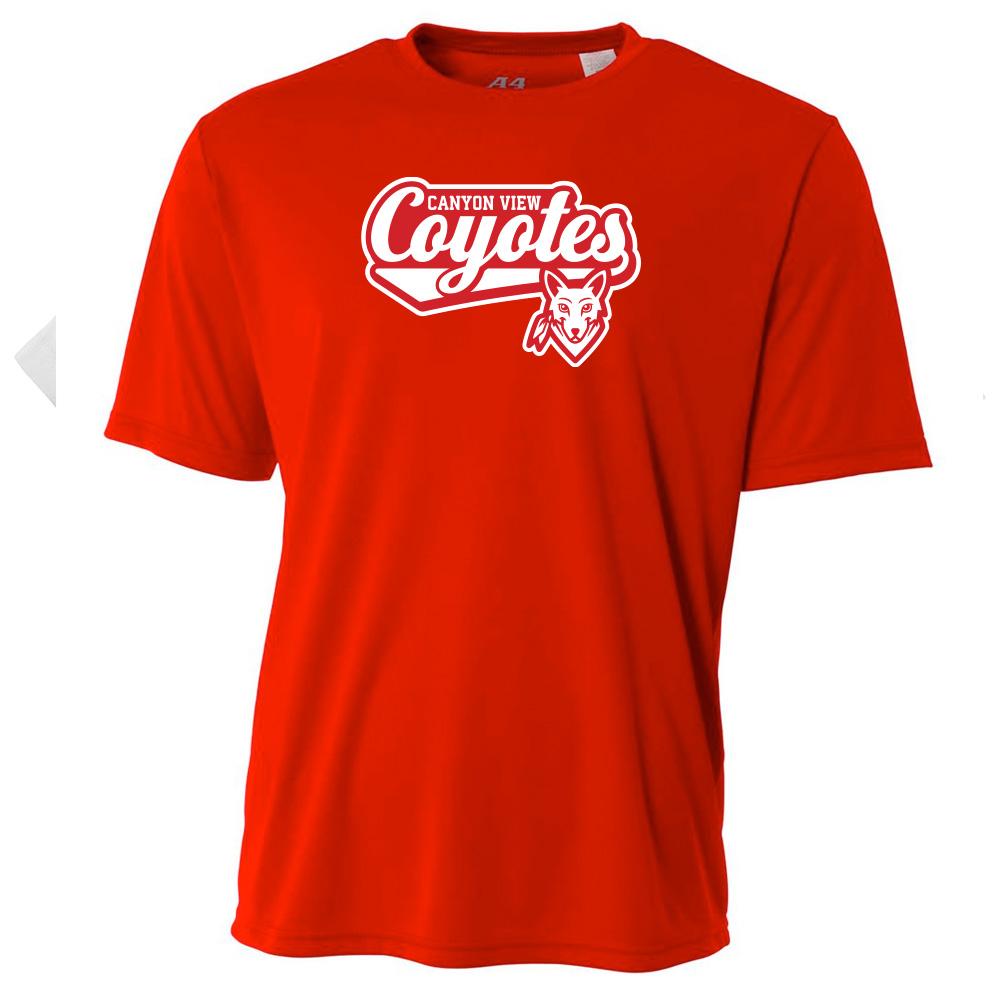Canyon View Coyotes Youth Short Sleeve Performance Tee - Script Design
