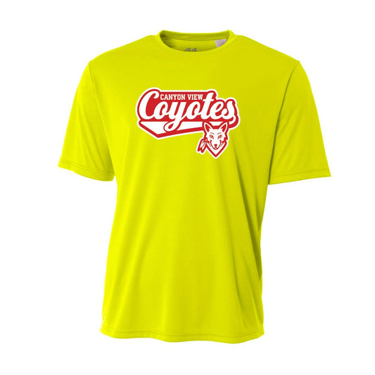 Canyon View Coyotes Youth Short Sleeve Performance Tee - Script Design