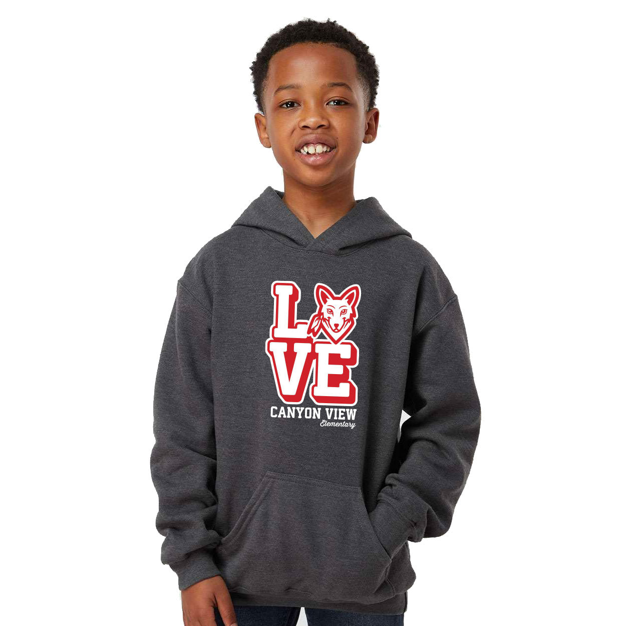 CANYON VIEW LOVE DESIGN YOUTH HOODED SWEATSHIRT