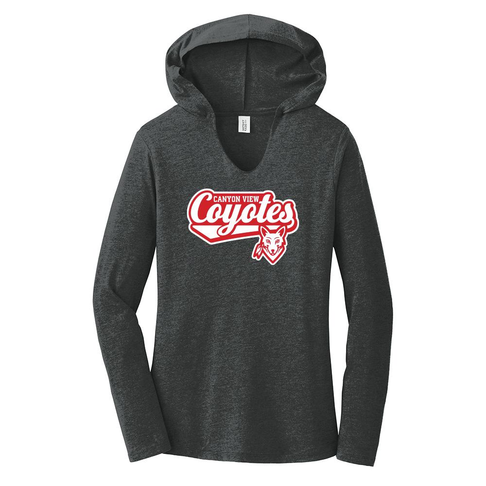 Canyon View Coyotes Women's Hooded Long Sleeve Tee